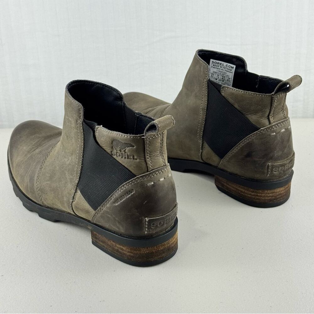 Sorel Emelie Chelsea Waterproof Ankle Boots Women’s Size 9.5 EUR 40.5 Full-Grain - Picture 4 of 11